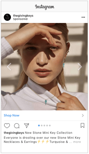 The Giving Keys Instagram ads